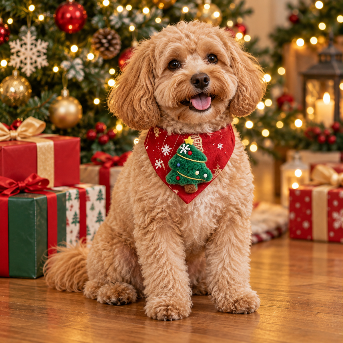 Christmas Pet Bandanas – Festive Holiday Scarves for Cats & Dogs