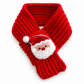 Christmas Pet Scarf for Cats & Dogs, Red Knitted Santa Claus Design
